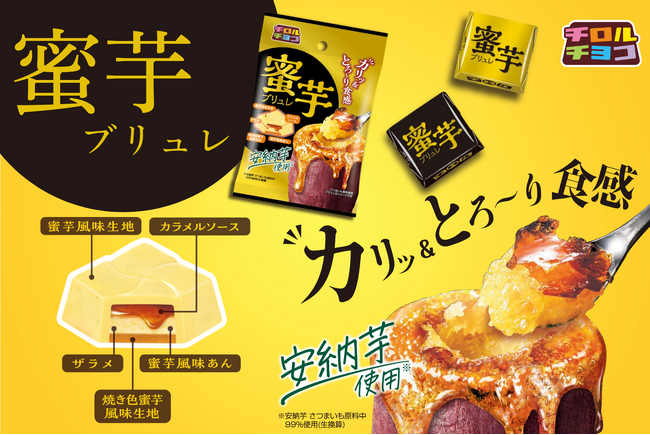 プレスリリース「安納芋使用！カリッ&とろ～りの魅惑のW食感♪「蜜芋ブリュレ〈袋〉」新発売！」のイメージ画像