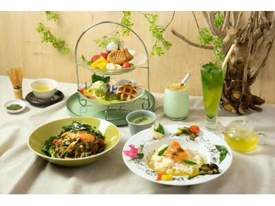 新茶シーズン到来！　おふろcafe utataneにて、埼玉を代表するお茶「狭山茶」を使った創作カフェメニューの提供や、おふろ・サウナイベントを実施します