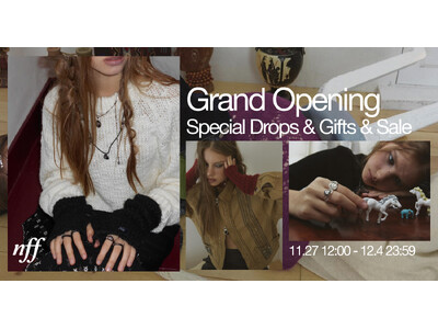 「NFF」11月27日より60%でオープン ! 先着10名限定NFFバッジ進呈＆最大20%オフのオープン記念キャンペーン開催