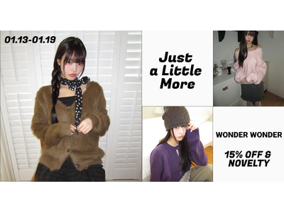 人気韓国ブランド「WONDER WONDER」、アジアファッションプラットフォーム60%にて15％OFF...
