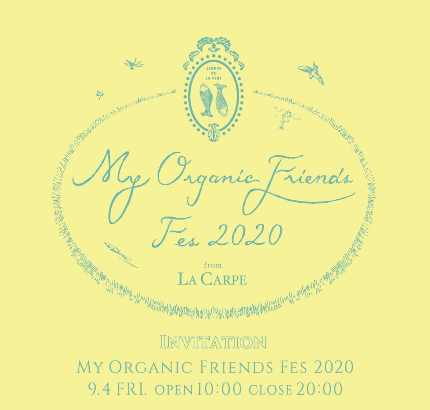 9月4日(金) 表参道にて株式会社ラキャルプが第3回オーガニックフェス『My Organic Friends Fes by Salon de LACARPE 2020』を開催