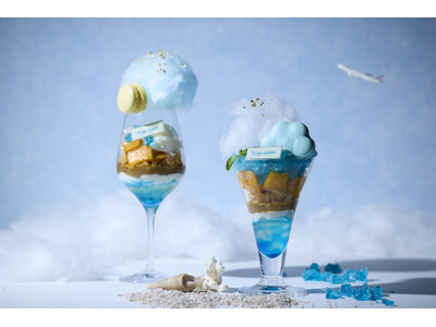 ハイアット セントリック 銀座 東京 × Trip.com　旅への高揚感をブルーとイエローで表現した「Daylight Trip Parfait」「Midnight Trip Parfait」が登場