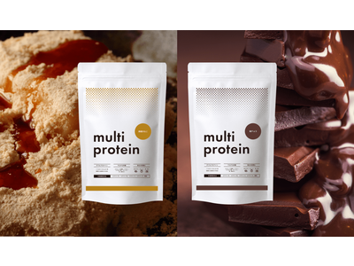 髪や肌にもうれしいシェイカー不要の美容プロテイン『multi protein(マルチプロテイン)』、「黒蜜きなこ」と「塩チョコ」の２フレーバー2022年１月31日(月)新発売！