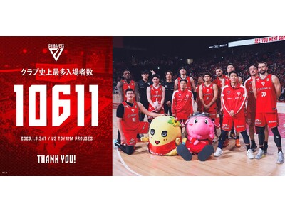 【千葉ジェッツ】「10611人」動員で記録達成！！新アリーナ移転２シーズン目にしてクラブ史上最多入場者数...