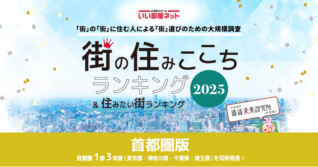 いい部屋ネット　街の住みここち＆住みたい街ランキング2025＜埼玉県版＞ランキング発表