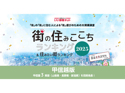いい部屋ネット 街の住みここち&住みたい街ランキング2025<新潟県版>ランキング発表