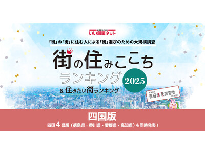 いい部屋ネット　街の住みここち＆住みたい街ランキング2025＜徳島県版＞ランキング発表