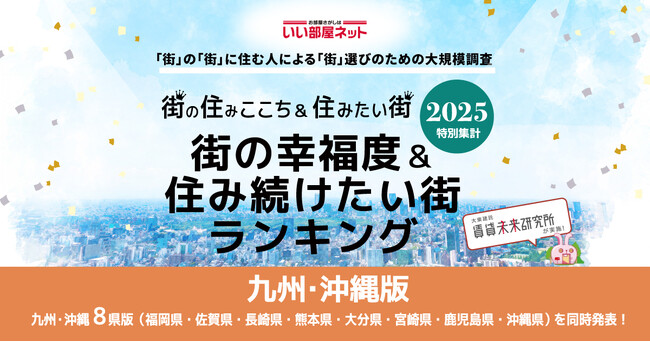 いい部屋ネット　街の幸福度＆住み続けたい街ランキング2025＜長崎県版＞