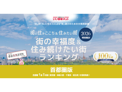 いい部屋ネット　街の幸福度＆住み続けたい街ランキング2026＜首都圏版＞