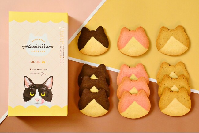 【ねこ型の新作クッキー】ねこねこ初！“はちわれ模様”が可愛らしいサクほろ食感の『ねこねこ はちわれクッキー』をはじめ、甘酸っぱいいちごの味わいを楽しめる『ねこねこいちごケーキ』が期間限定で初登場！