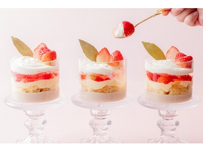 【苺づくしスイーツ】フレッシュな国産の苺×口溶けなめらかな黒糖風味のパンナコッタを楽しめる新作『苺のパルフェ』が新登場！苺の2段ケーキやタルト、ショートケーキ、パフェなど“苺づくし”な全6品を新発売！