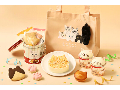 【猫の日スイーツ】「ねこねこ」から北海道ミルクを使用したねこ型ケーキ『こねこチーズケーキ』をはじめ、しっ...