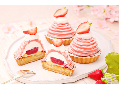 【春のモンブラン】合計累計販売数2.5万個※1の人気スイーツ！甘酸っぱい国産苺を飾った『苺とさくらのモン...