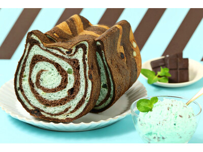 【チョコミント党必見】冷やしても美味しい！爽やかなミント風味＆ザクザク食感のチョコブラウニーを楽しめる『ねこねこ食パン チョコミント』をオンラインストア限定で発売！ビジュアルがぐるぐる模様になって登場