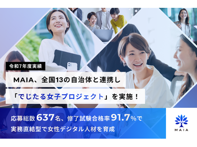 MAIA、全国13の自治体と連携し「でじたる女子プロジェクト」を実施