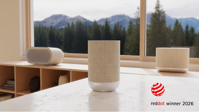 [Denon アワード情報] 新しい空間オーディオスピーカーDENON HOME シリーズがRed Dot Award 2026を受賞