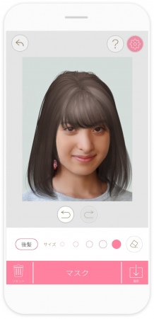 世界初 ヘアースタイルを自撮りの顔に自在にアレンジできる美容系