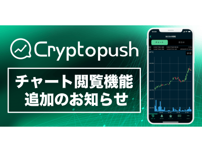 仮想通貨トレード支援ツール「Cryptopush（クリプトプッシュ）」にチャート閲覧機能追加のお知らせ 