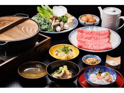 【京都三条・京料理 箔】完全個室の会席料理屋がすき焼きの提供を開始。贅沢な空間で愉しむ京都の食体験