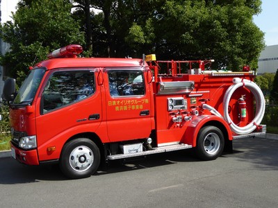 消防車に初導入！日清オイリオの消防車にて、ユーグレナバイオディーゼル燃料を使用開始