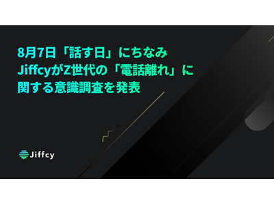 8月7日「話す日」にちなみ、JiffcyがZ世代の「電話離れ」に関する意識調査を発表