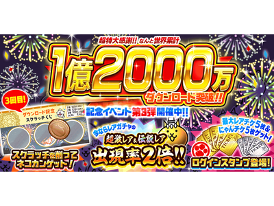 �w�ɂ�񂱑�푈�x1��2000���_�E�����[�h�˔j�L�O�C�x���g��3�e�J�Â̂��m�点
