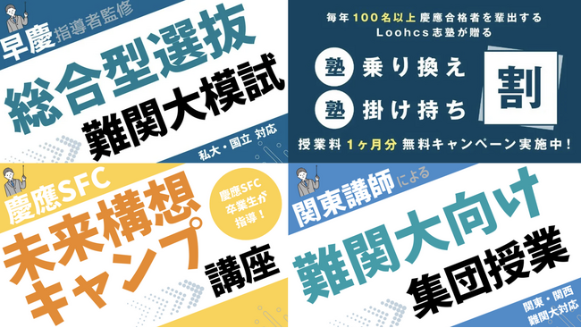 名古屋から難関大に行きたい受験生集まれ！早慶指導者が監修する４大講座・キャンペーン！ルークス志塾名古屋校