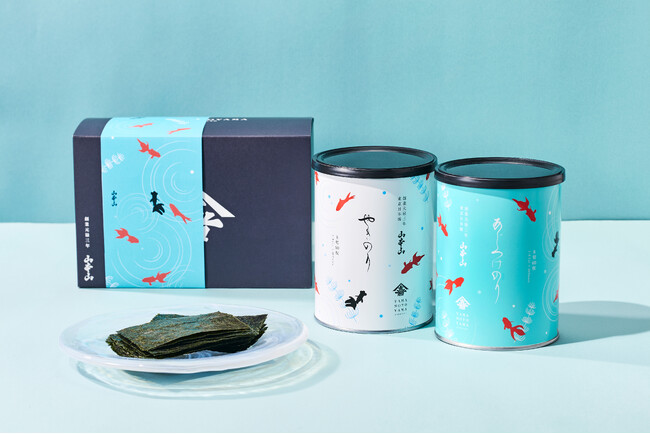【夏季限定】涼やかな金魚が泳ぐ、日本の夏の情景をあしらった「夏季限定絵巻海苔缶」が6月24日(水)より装い新たに新登場。
