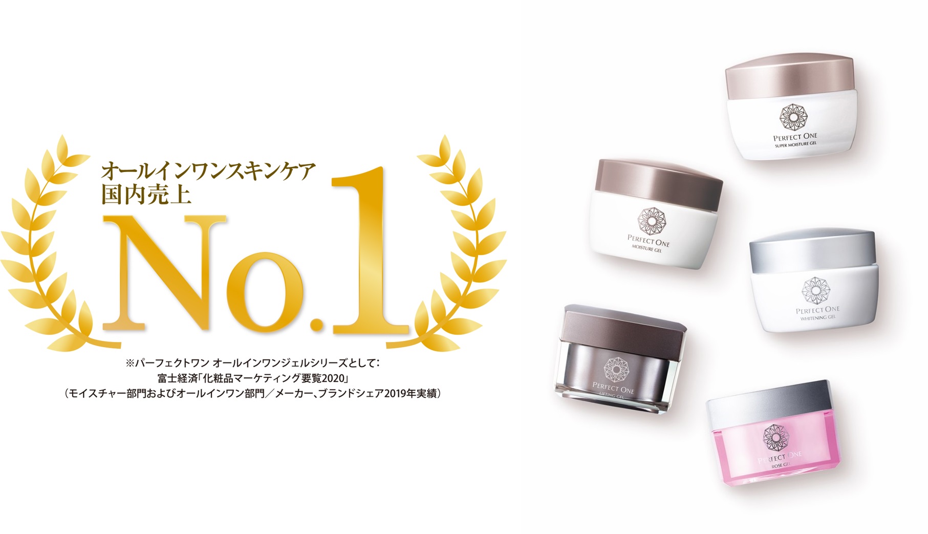 パーフェクトワン オールインワン美容液ジェルシリーズが国内売上4年連続NO.1(※1)を獲得
