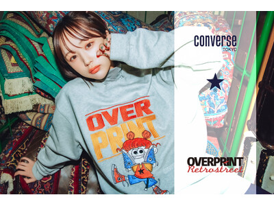 〈CONVERSE TOKYO〉、Z世代を魅了し続ける〈over print〉との初のコラボレーションが実現。人気イラストレーターが描き下ろしたグラフィックを刺繍で表現したスウェットなど4型を発売。