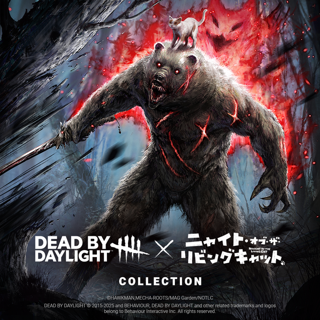プレスリリース「猫好き悶絶の“にゃんとも”怖カワなコラボが実現！『Dead by Daylight』にアニメシリーズ『ニャイト・オブ・ザ・リビングキャット』のコレクションが登場」のイメージ画像