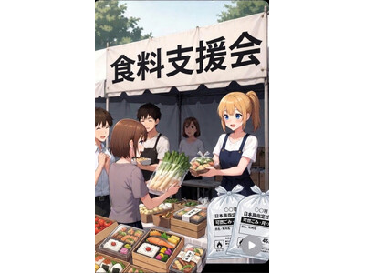 食料支援会　物価高騰対策ゴミ袋を同時配布