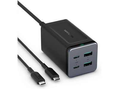 【MATECH】120Wパワーのデスク用USB-C充電器「Sonicharge Quad 120W」が販売開始