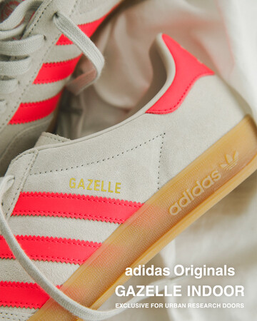 ショッキングピンクのカラーリングがアイコニックなadidas Originals「GAZELLE INDOOR」 EXCLUSIVE for URBAN RESEARCH DOORSが登場！