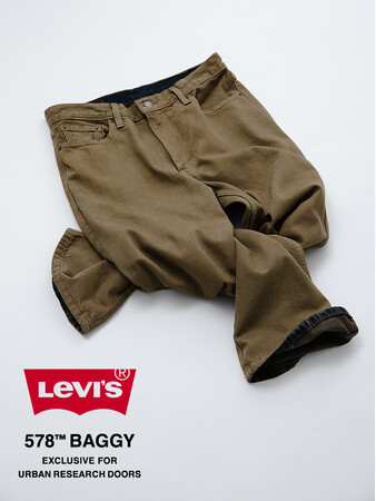 90年代を感じるブラウンユーズドカラーLevi’s(R) 【578(TM) BAGGY】EXCLUSIVE for URBAN RESEARCH DOORSが登場！