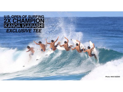 五十嵐カノア選手、US OPEN OF SURFING　制覇記念のTシャツをリリース！