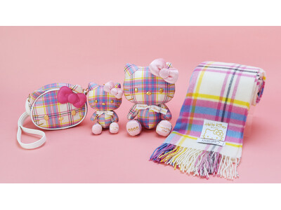 ハローキティ50周年記念！本場スコットランド認定のオリジナルタータン「Hello Kittyドレスタータン」デザインのスペシャルグッズシリーズサンリオショップの初売りにて発売