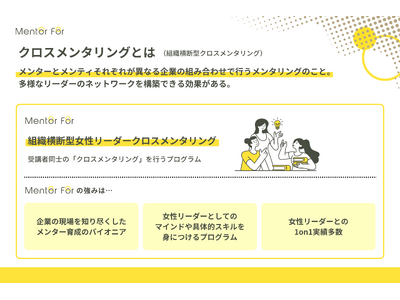 女性管理職育成に効果的なクロスメンタリングを取り入れ「組織横断型女性リーダークロスメンタリング2025」実施決定