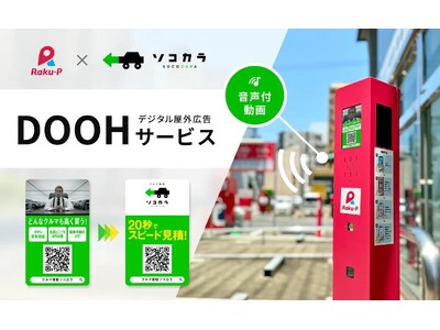 クルマ買取販売ソコカラ、コインパーキングにおける新しいDOOHサービス（デジタル屋外広告）をリリース