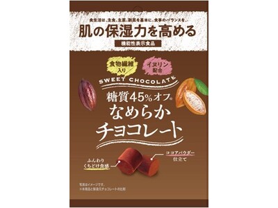 美容好き必見！“肌の保湿力を高める”※チョコレート「糖質45％オフなめらかチョコレート　スイート」、「糖質45％オフなめらかチョコレート　ホワイト」を2024年10月23日（水）より期間限定で新発売。