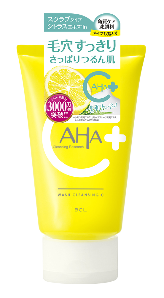 『クレンジングリサーチ』からメイクも落とせる、3in1洗顔料が新発売！AHA（リンゴ酸）とスクラブ*1で素肌リニューアル！肌をキュッとさっぱりつるん！