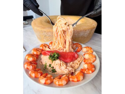 ‘‘食べる前に撮りたくなる‘‘エンタメ型グルメ【炎の明太子パスタ】が新宿に登場!