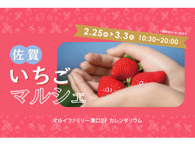 大人気イベントが3年ぶりに帰ってくる！佐賀のおいしいいちごが大集合！マルイファミリー溝口にて「佐賀いちごマルシェ」開催
