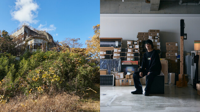アーティストYOSHIROTTEN、採石場跡地エリアのユニークな建築を…