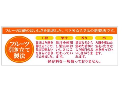 『三ツ矢特濃オレンジスカッシュ』リニューアル発売