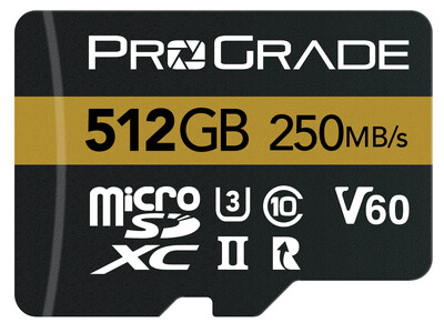 【世界初*】microSDXC UHS-II V60 GOLD 512GBカードを販売開始