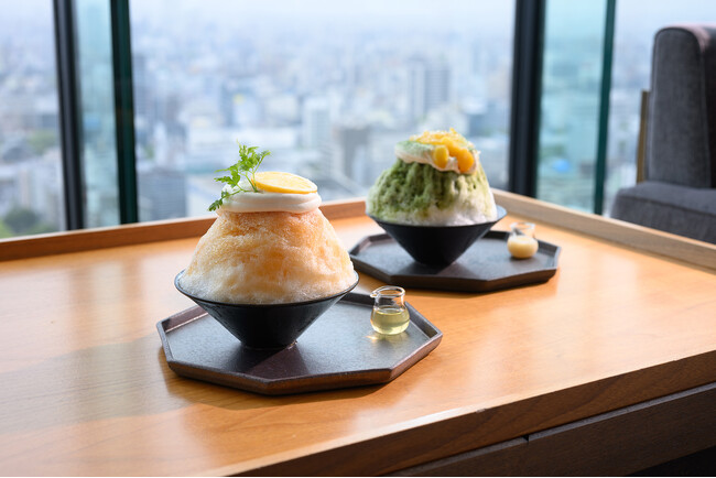 天空の茶室で味わう、和と洋のかき氷。宇治抹茶と「TWG Tea」の紅茶が織りなす、夏の贅沢なひととき／ザ ロイヤルパークホテル アイコニック 名古屋