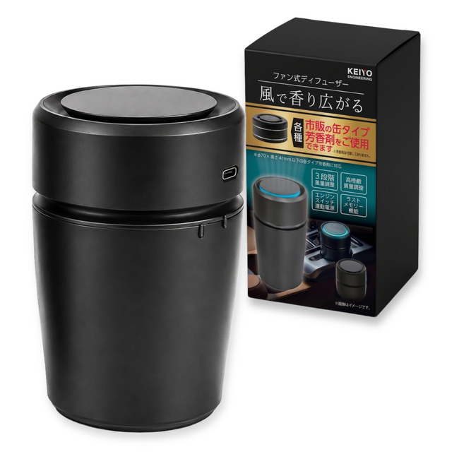 芳香剤セット　まとめ売り 新発売＆500円OFF】缶タイプ芳香剤をセットするだけ！ファンの力で香り