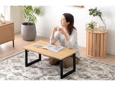 本格モダンデザインなのに折りたためるローテーブル！コンパクト仕様で狭い部屋でも上質な暮らしを実現