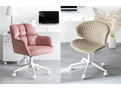 「タンスのゲン」より、くすみカラーデスクチェアの新作登場～くすみカラー×ホワイトフレームで大人可愛いお部屋に演出